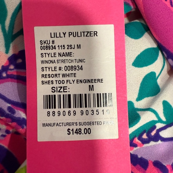 NWT Lilly Pulitzer,  Winona Stretch Tunic, Size Medium - Picture 5 of 12